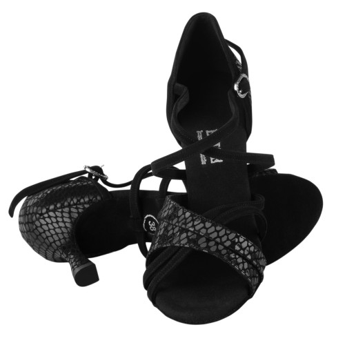 Rummos Mulheres Sapatos de dança Elite Athena 171/024 - Nubuck/Pele Preto - 6 cm