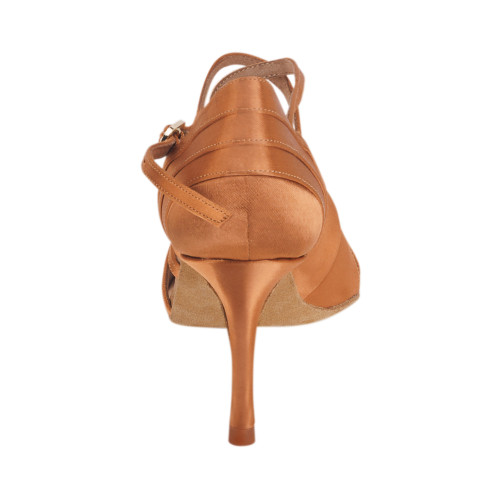 Rummos Dames Latin Dansschoenen Elite Athena 048 - Materiaal: Satijn - Kleur: Dark Tan - Bredee: Normal - Hak: 80E Stiletto - Grootte: EUR 39