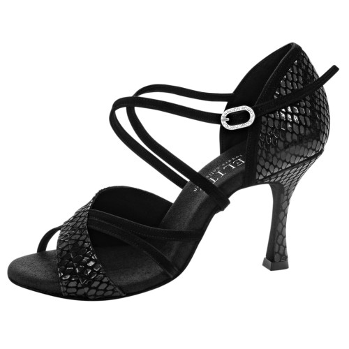 Rummos Damen Tanzschuhe Elite Athena 171/024 - Obermaterial: Nubuck/Leder - Farbe: Schwarz - Weite: Normal - Absatz: 70R Flare - Größe: EUR 38