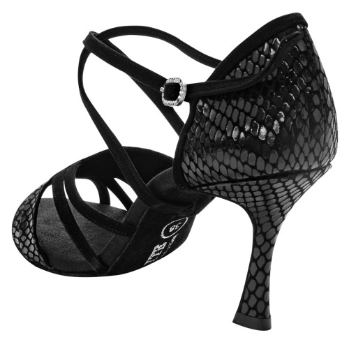 Rummos Damen Tanzschuhe Elite Athena 171/024 - Obermaterial: Nubuck/Leder - Farbe: Schwarz - Weite: Normal - Absatz: 70R Flare - Größe: EUR 38