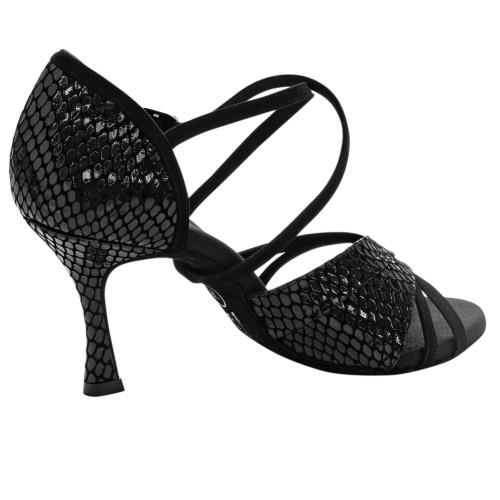 Rummos Damen Tanzschuhe Elite Athena 171/024 - Obermaterial: Nubuck/Leder - Farbe: Schwarz - Weite: Normal - Absatz: 70R Flare - Größe: EUR 38