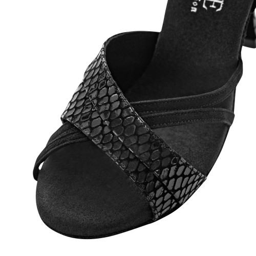 Rummos Mulheres Sapatos de dança Elite Athena 171/024 - Nubuck/Pele Preto - 7 cm