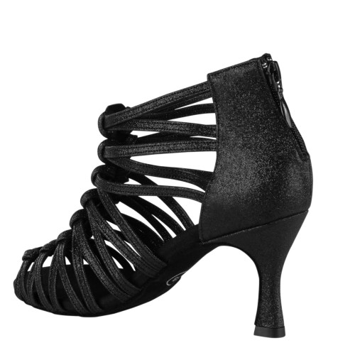 Rummos Mujeres Zapatos de Baile Bachata 01 - Glitter Negro - Normal - 60R Flare - EUR 37