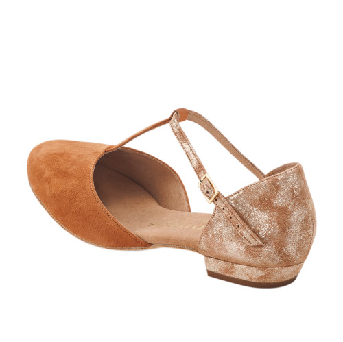 Rummos Women´s dance shoes Carol - Leather/Nubuck Brown/Tan - 2 cm