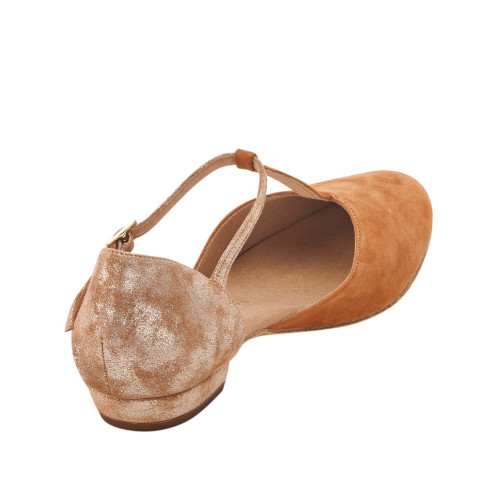 Rummos Damen Tanzschuhe Carol - Leder/Nubuck Braun/Tan - 2 cm