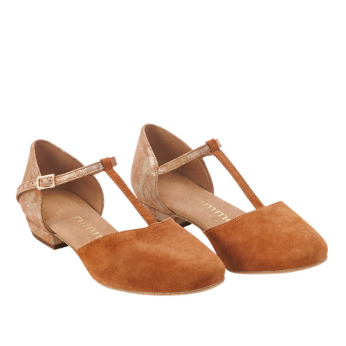 Rummos Donne Scarpe da Ballo Carol - Pelle/Nubuck Brown/Tan - 2 cm