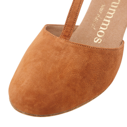 Rummos Damen Tanzschuhe Carol - Leder/Nubuck Braun/Tan - 2 cm