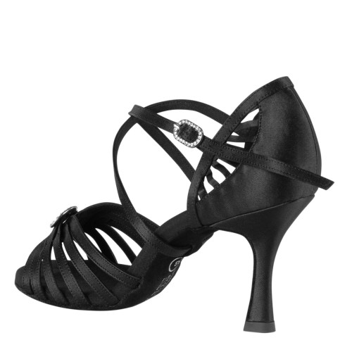 Rummos Damen Tanzschuhe Elite Celine 041 - Satin Schwarz - 7 cm