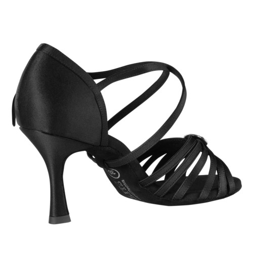 Rummos Donne Scarpe da Ballo Elite Celine 041 - Raso Nero - 7 cm