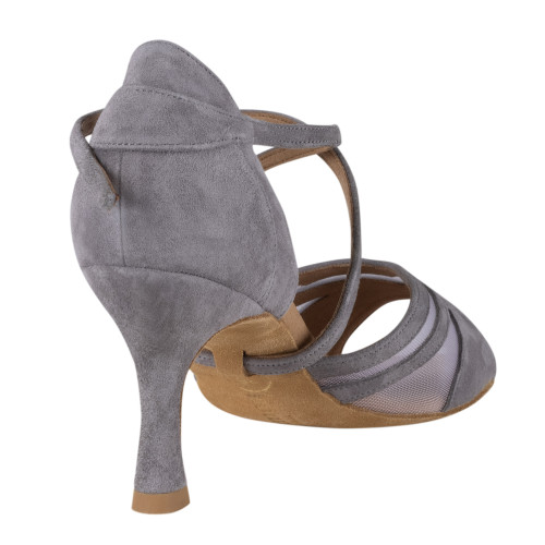 Rummos Damen Tanzschuhe Doris - Nubuck Grau - 6 cm