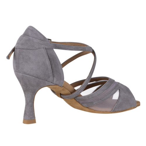 Rummos Damen Tanzschuhe Doris - Nubuck Grau - 6 cm