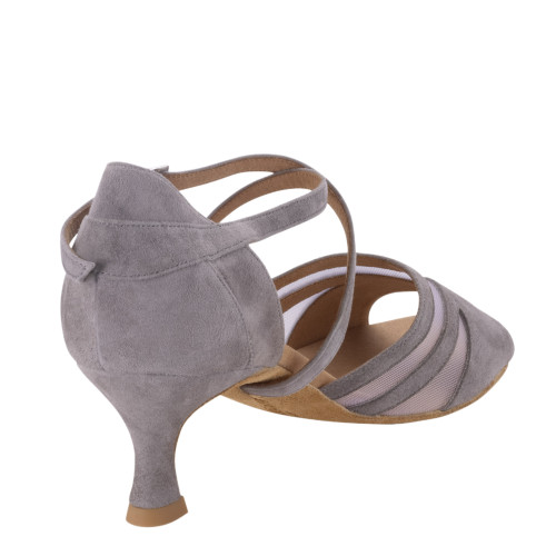 Rummos Damen Tanzschuhe Doris - Nubuck Grau - 5 cm