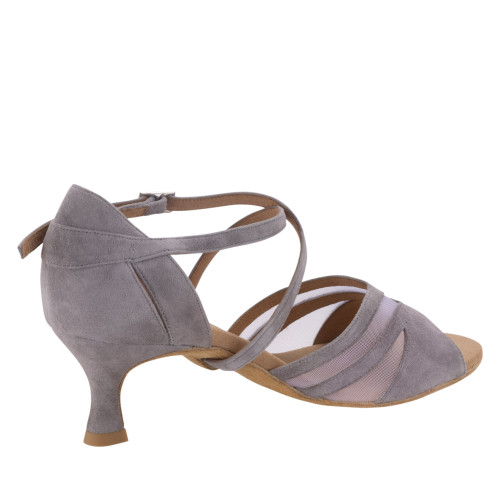 Rummos Damen Tanzschuhe Doris - Nubuck Grau - 5 cm