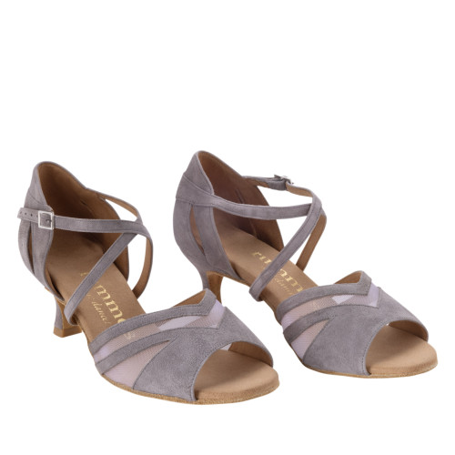 Rummos Mujeres Zapatos de Baile Doris - Nobuk Gris - 5 cm