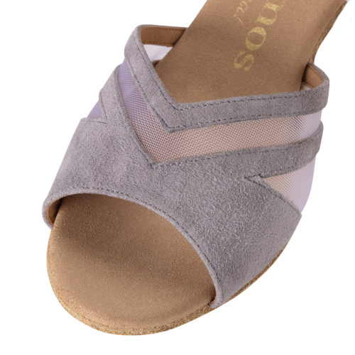 Rummos Damen Tanzschuhe Doris - Nubuck Grau - 5 cm