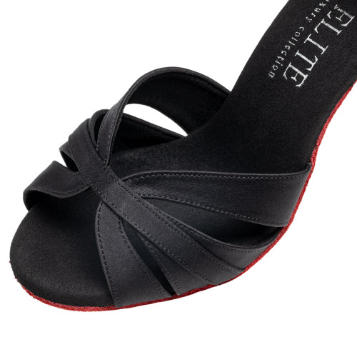 Rummos Mujeres Latino Zapatos de Baile Elite Aura 041 - Material: Satén - Color: Negro - Anchura: Normal - Tacón: 80E Stiletto - Talla: EUR 38