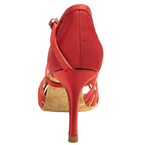 Rummos Mulheres Sapatos de dança Elite Celine 049 - Cetim Vermelha - 8 cm