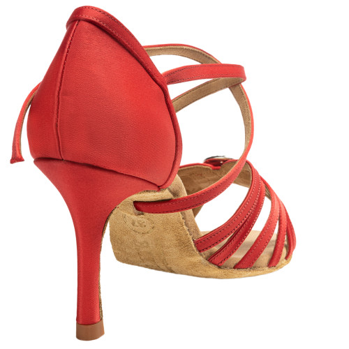 Rummos Mulheres Sapatos de dança Elite Celine 049 - Cetim Vermelha - 8 cm