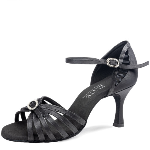 Rummos Femmes Chaussures de Danse Elite Karina 041 - Satin Noir - 6 cm