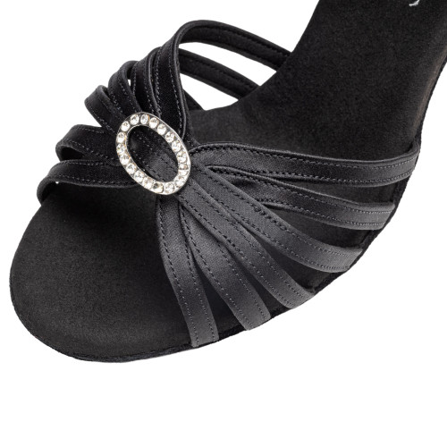 Rummos Femmes Chaussures de Danse Elite Karina 041 - Satin Noir - 6 cm
