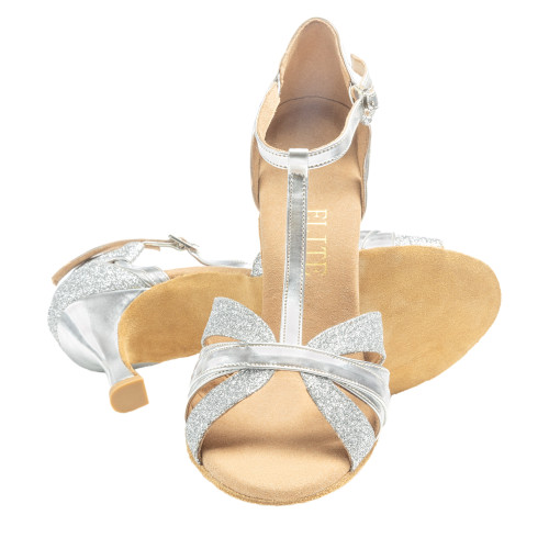 Rummos Mulheres Sapatos de dança Elite Martina - Pele Prata - 6 cm
