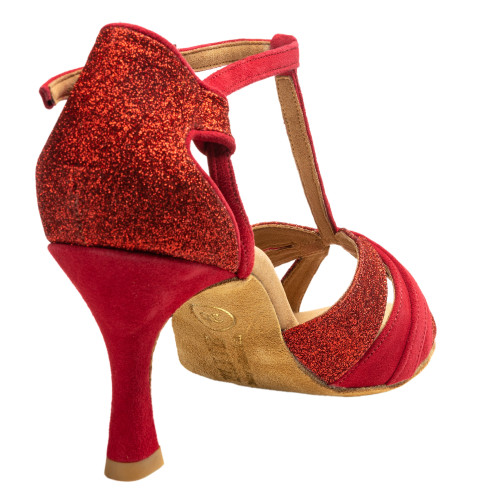 Rummos Mulheres Sapatos de dança Elite Martina - Nubuck Vermelha - 6 cm
