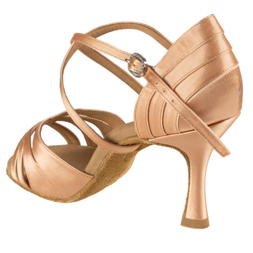 Rummos Damen Tanzschuhe Elite Paris 043 - Satin Flesh - 7 cm