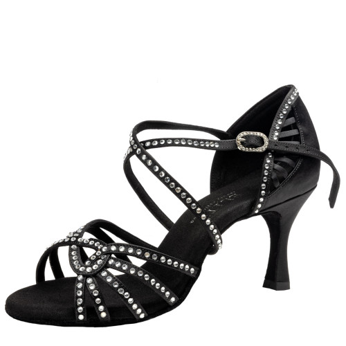 Rummos Mulheres Sapatos de dança Elite Eris 041S - Cetim Preto - 6 cm