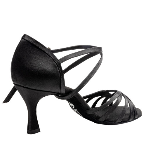 Rummos Damen Tanzschuhe Elite Eris 041 - Material: Satin Schwarz - Weite: Normal - Absatz: 60R Flare - Größe: EUR 37