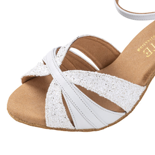 Rummos Mulheres Sapatos de dança Elite Aura - Pele/Glitzer Branco - 6 cm