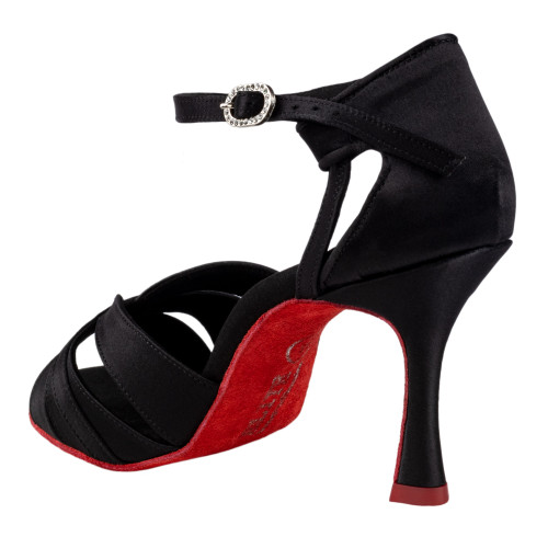Rummos Mulheres Latino Sapatos de dança Elite Aura 041 - Material: Cetim - Cor: Preto - Largura: Normal - Salto: 70R Flare - Tamanho: EUR 40