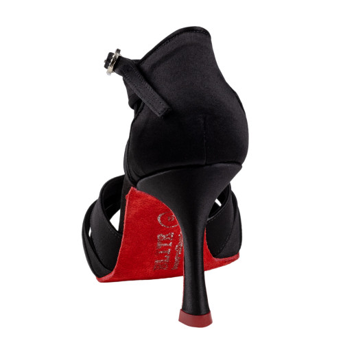 Rummos Mulheres Latino Sapatos de dança Elite Aura 041 - Material: Cetim - Cor: Preto - Largura: Normal - Salto: 70R Flare - Tamanho: EUR 40