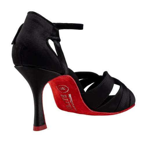 Rummos Mulheres Latino Sapatos de dança Elite Aura 041 - Material: Cetim - Cor: Preto - Largura: Normal - Salto: 70R Flare - Tamanho: EUR 39