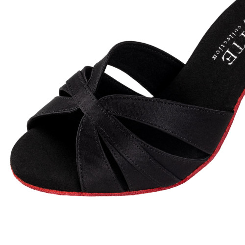 Rummos Mulheres Latino Sapatos de dança Elite Aura 041 - Material: Cetim - Cor: Preto - Largura: Normal - Salto: 70R Flare - Tamanho: EUR 39