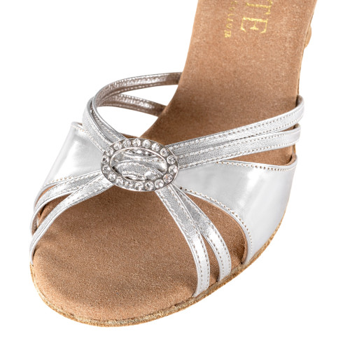 Rummos Damen Tanzschuhe Elite Bella - Leder Silber - 6 cm