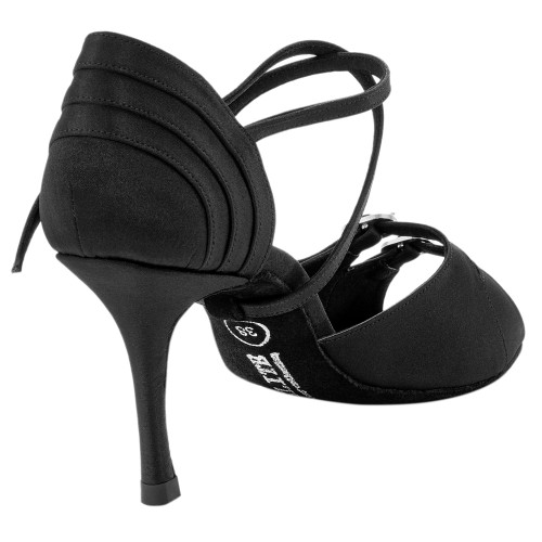Rummos Mujeres Latino Zapatos de Baile Elite Diana 041 - Material: Satén - Color: Negro - Anchura: Normal - Tacón: 80E Stiletto - Talla: EUR 38