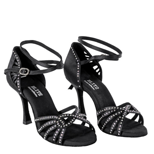 Rummos Mulheres Sapatos de dança Elite Eris - Cetim Preto - 7 cm