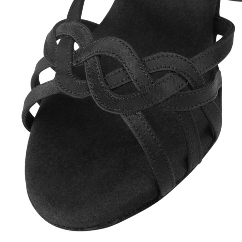 Rummos Dames Latin Dansschoenen Elite Gaia 041 - Materiaal: Satijn - Kleur: Zwart - Bredee: Normal - Hak: 70R Flare - Grootte: EUR 40