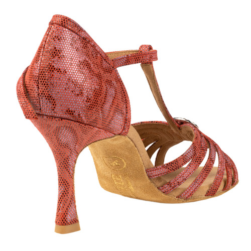 Rummos Damen Tanzschuhe Elite Karina 205 - Leder Histrix Rot - 7 cm