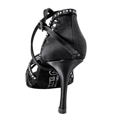 Rummos Damen Tanzschuhe Elite Luna 041S - Material: Satin Schwarz - Weite: Normal - Absatz: 80E Stiletto - Größe: EUR 38