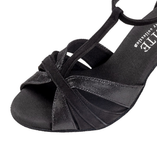 Rummos Mulheres Sapatos de dança Elite Martina - Nubuck/Couro Preto - 6 cm