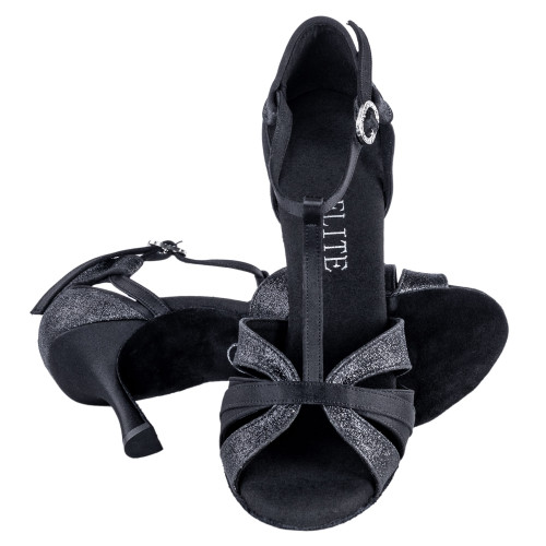 Rummos Dames Dansschoenen Elite Martina - Satijn Zwart - 7 cm