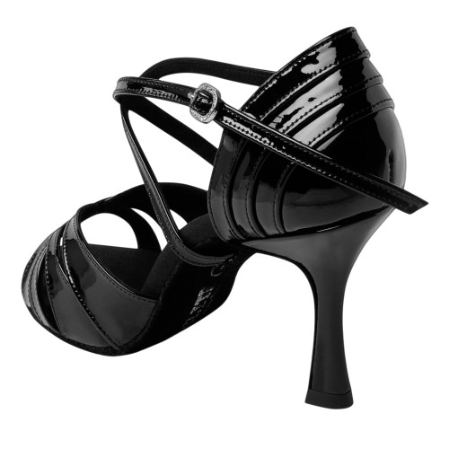 Rummos Mulheres Sapatos de dança Elite Paris 035 - Laca Preto - 7 cm