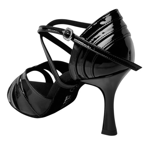 Rummos Donne Scarpe da Ballo Elite Paris 035 - Vernice Nero - 7 cm