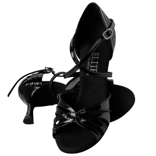 Rummos Femmes Chaussures de Danse Elite Paris 035 - Vernis Noir - 7 cm