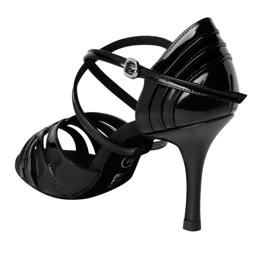 Rummos Mujeres Zapatos de Baile Elite Paris 035 - Charol Negro - 8 cm