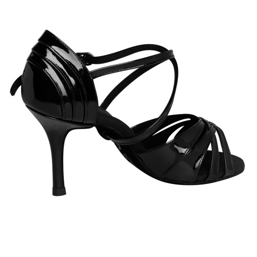 Rummos Mujeres Zapatos de Baile Elite Paris 035 - Charol Negro - 8 cm
