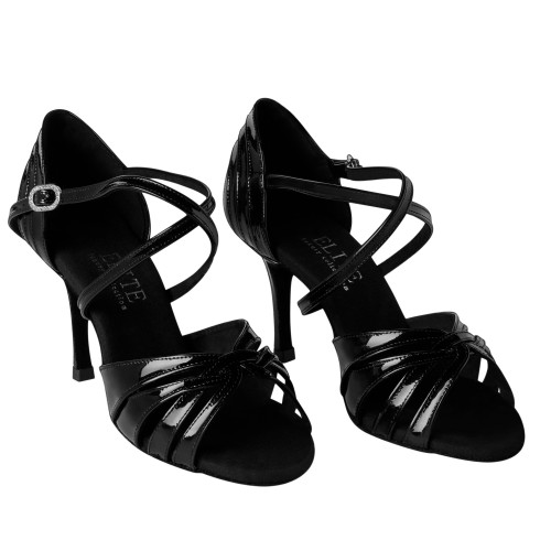 Rummos Damen Tanzschuhe Elite Paris 035 - Lack Schwarz - 8 cm