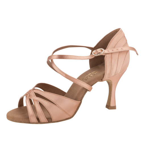 Rummos Damen Tanzschuhe Elite Paris 043 - Obermaterial: Satin - Farbe: Flesh - Weite: Normal - Absatz: 60R Flare - Größe: EUR 40,5