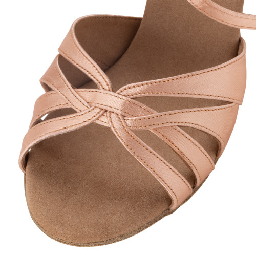 Rummos Damen Tanzschuhe Elite Paris 043 - Obermaterial: Satin - Farbe: Flesh - Weite: Normal - Absatz: 60R Flare - Größe: EUR 40,5